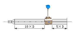 不銹鋼渦街流量計直管段安裝要求示意圖二