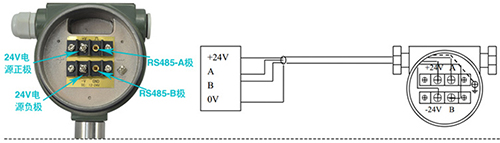 壓縮氣體流量計RS485通訊信號輸出接線圖